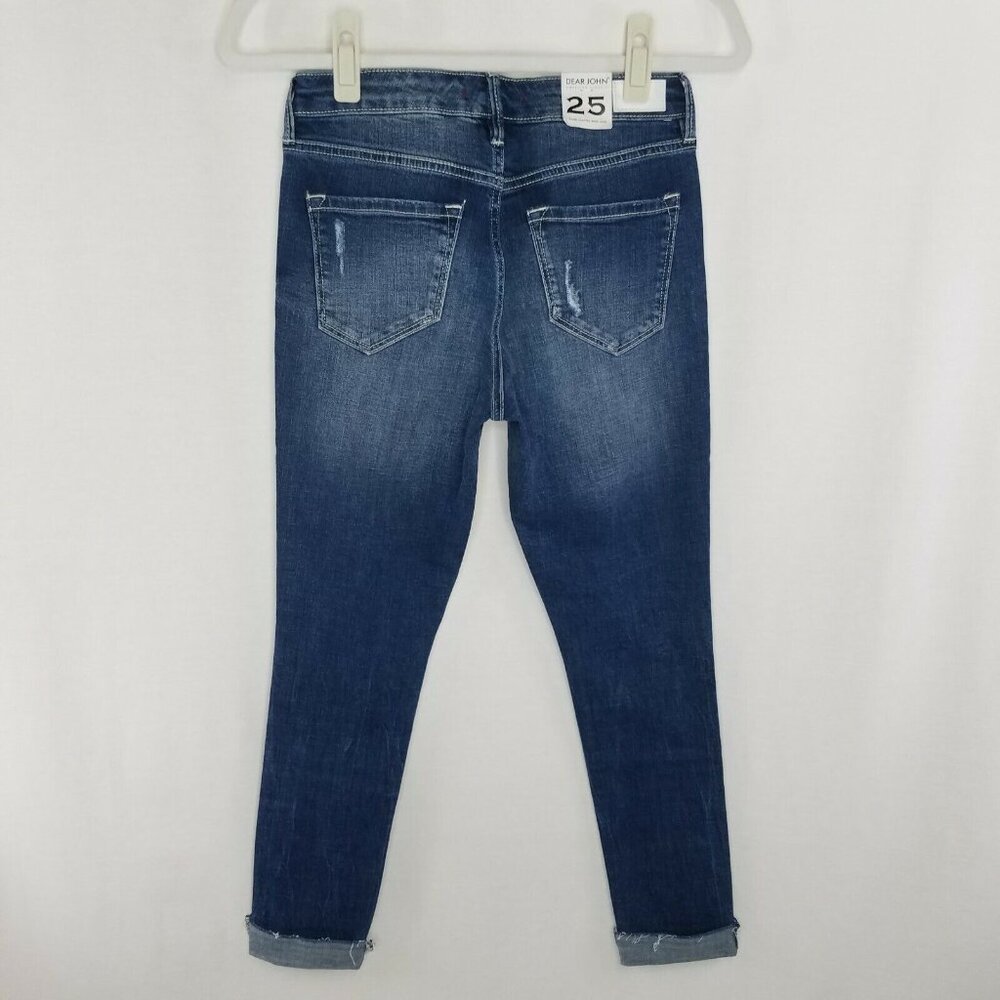 Dear John Women's Size 25 Jeans Gisele High Waisted Skinny Raw Hem Step Hem - Picture 2 of 10